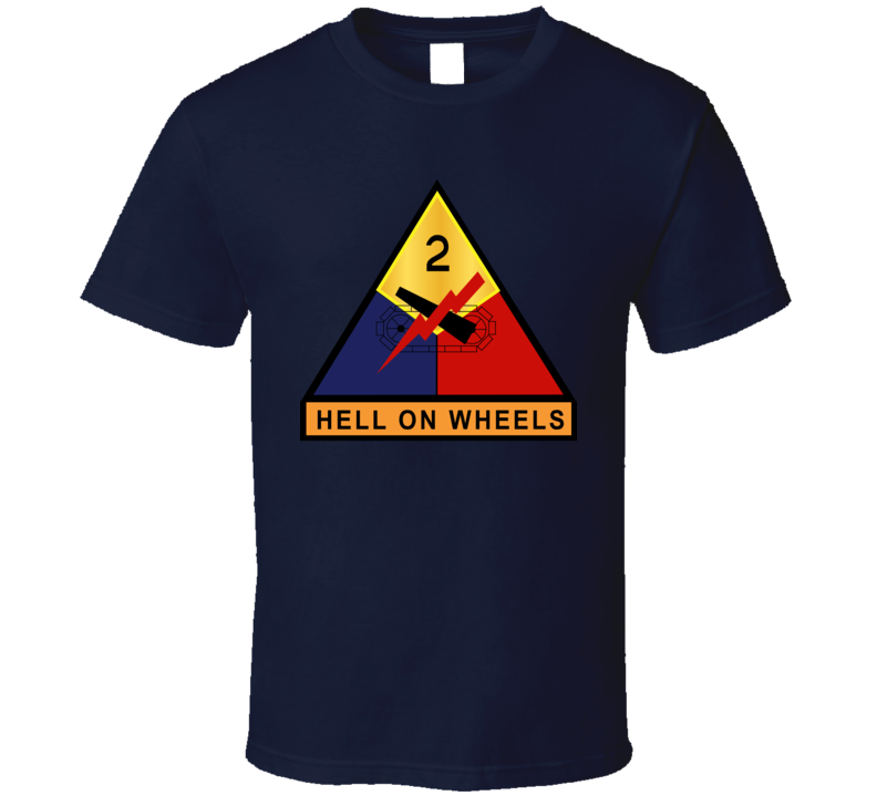 Army - 2nd Armored - Hell On Wheels Wo Txt T Shirt