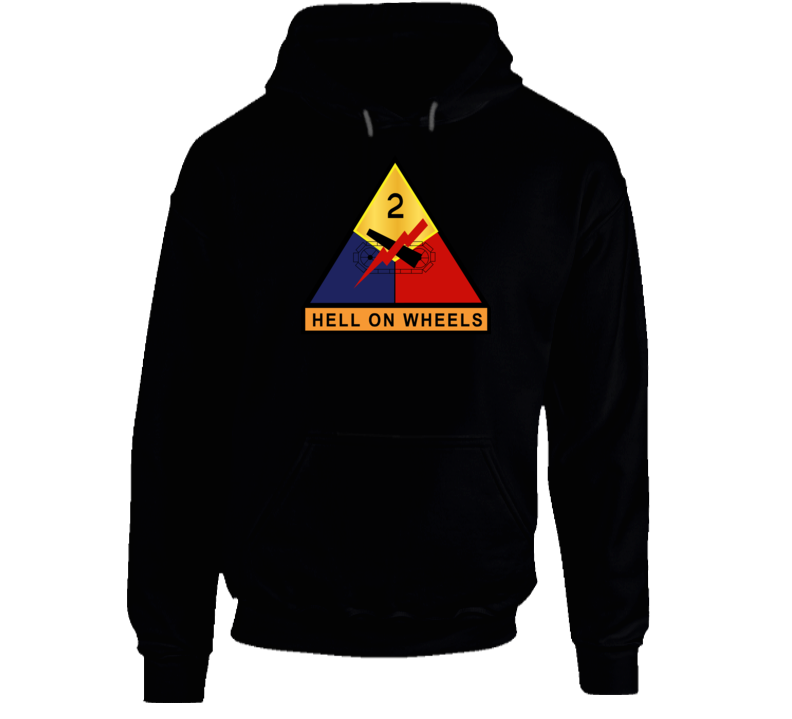 Army - 2nd Armored - Hell On Wheels Wo Txt Hoodie