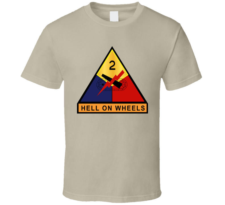 Army - 2nd Armored - Hell On Wheels Wo Txt T Shirt