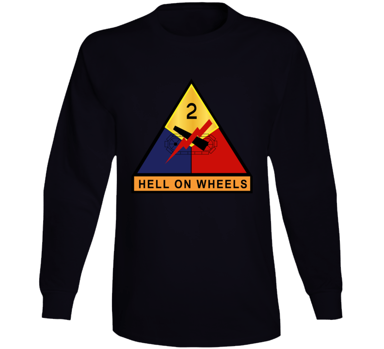 Army - 2nd Armored - Hell On Wheels Wo Txt Long Sleeve
