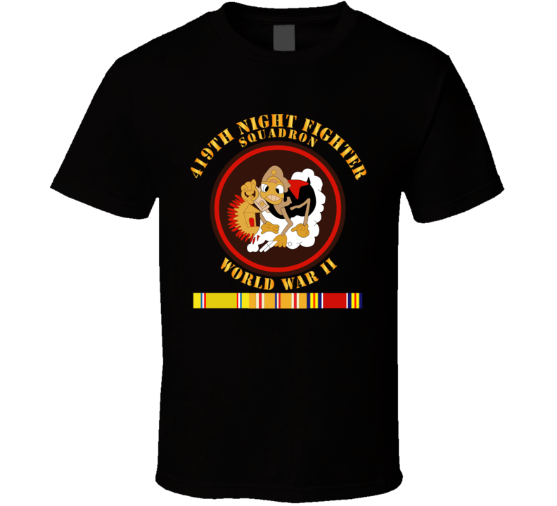 Aac - 419th Night Fighter Squadron - Wwii W Svc T Shirt
