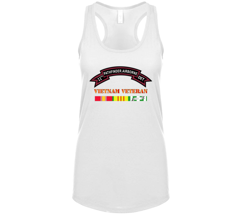 Army -11th Pathfinder Detachment - Vietnam Veteran Ladies Tanktop