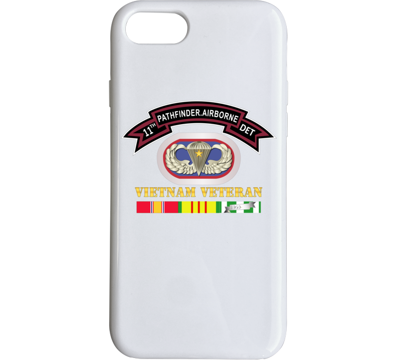 Army -11th Pathfinder Detachment - Vietnam Vet W Abn Badge Cbt Star Phone Case