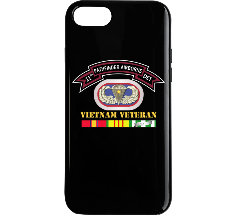 Army -11th Pathfinder Detachment - Vietnam Vet W Abn Badge Cbt Star Phone Case