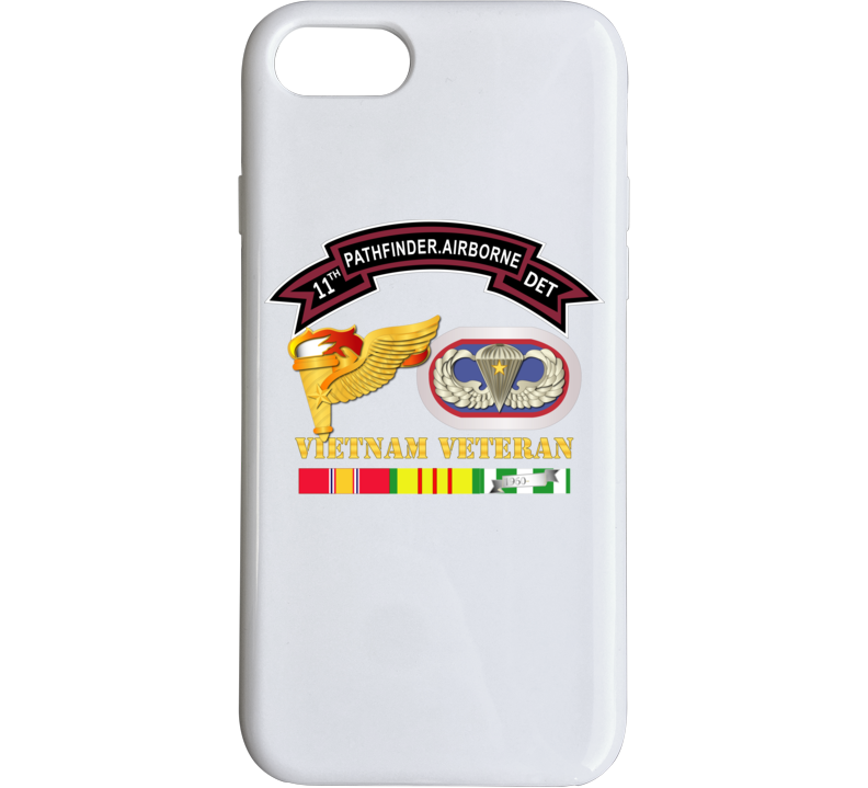 Army -11th Pathfinder Det - Vn Vet W Abn Badge Cbt Star Pathfinder Badge Phone Case