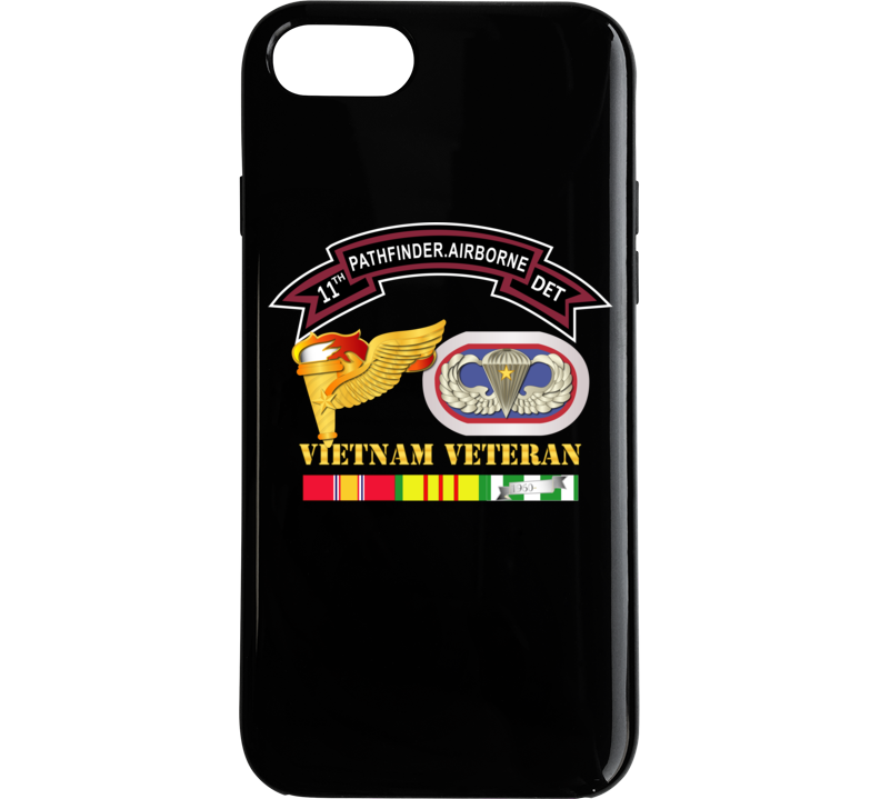 Army -11th Pathfinder Det - Vn Vet W Abn Badge Cbt Star Pathfinder Badge Phone Case