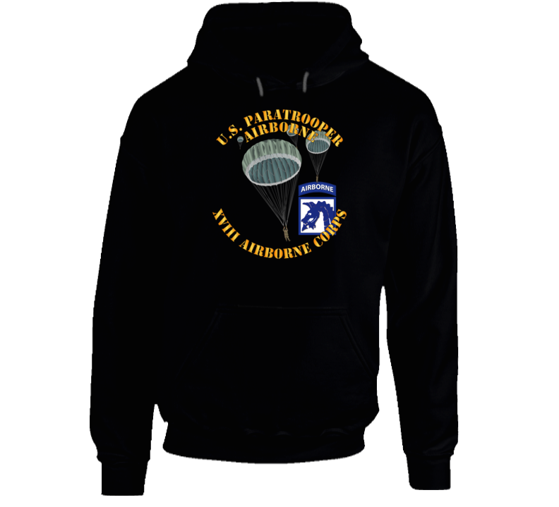 Army - Us Paratrooper - Xviii Airborne Corps Wo Shadow Hoodie