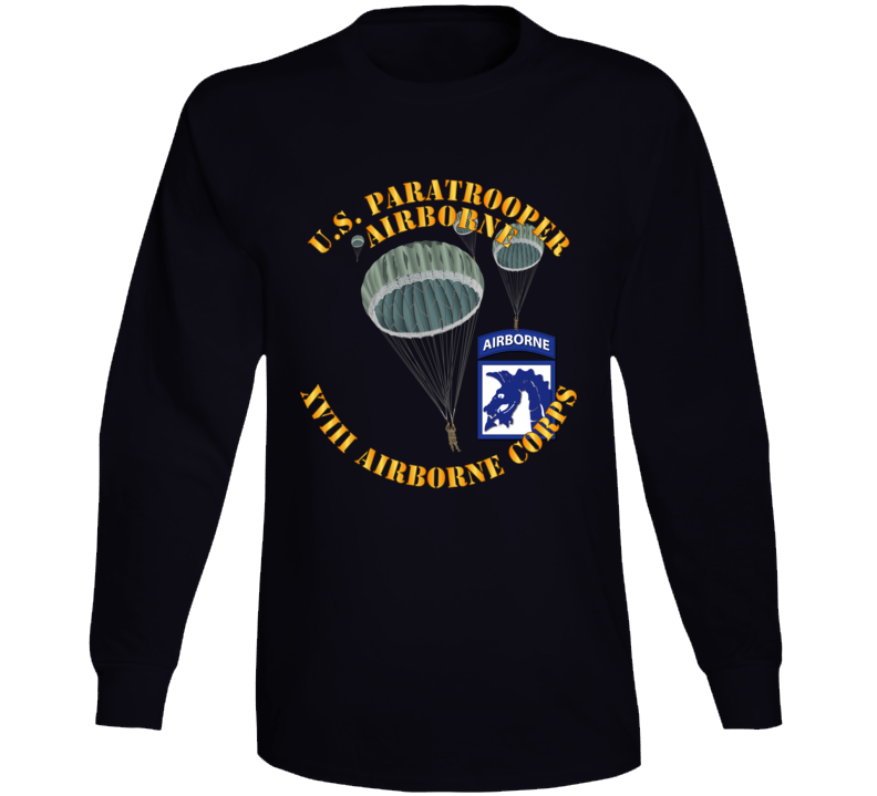 Army - Us Paratrooper - Xviii Airborne Corps Wo Shadow Long Sleeve