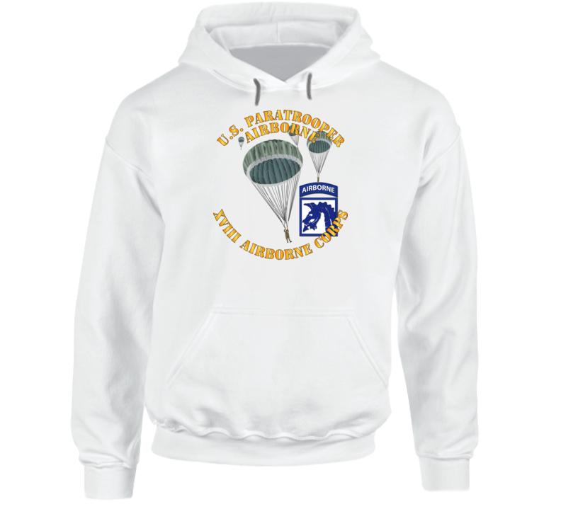 Army - Us Paratrooper - Xviii Airborne Corps Wo Shadow Hoodie