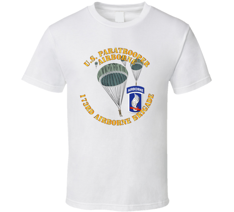 Army - Us Paratrooper - 173rd Airborne Bde Wo Shadow T Shirt
