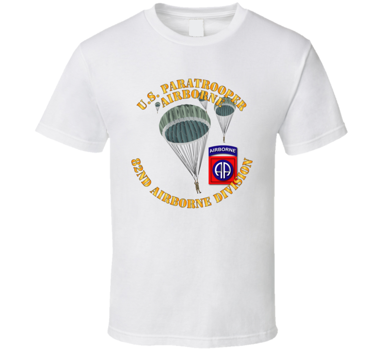 Army - Us Paratrooper - 82nd Wo Shadow T Shirt