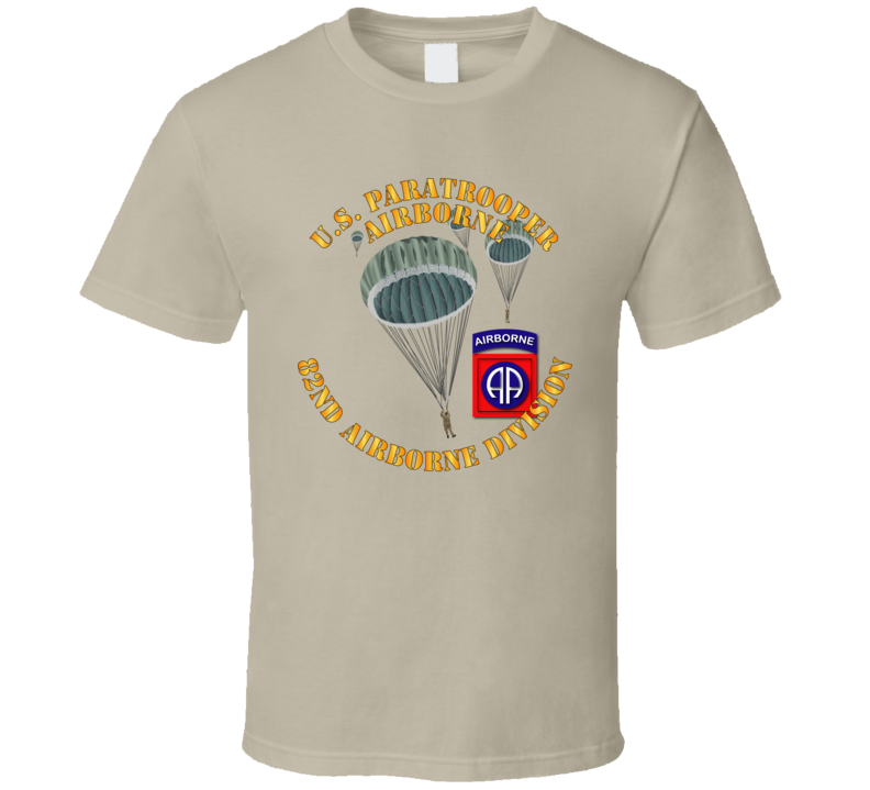 Army - Us Paratrooper - 82nd Wo Shadow T Shirt