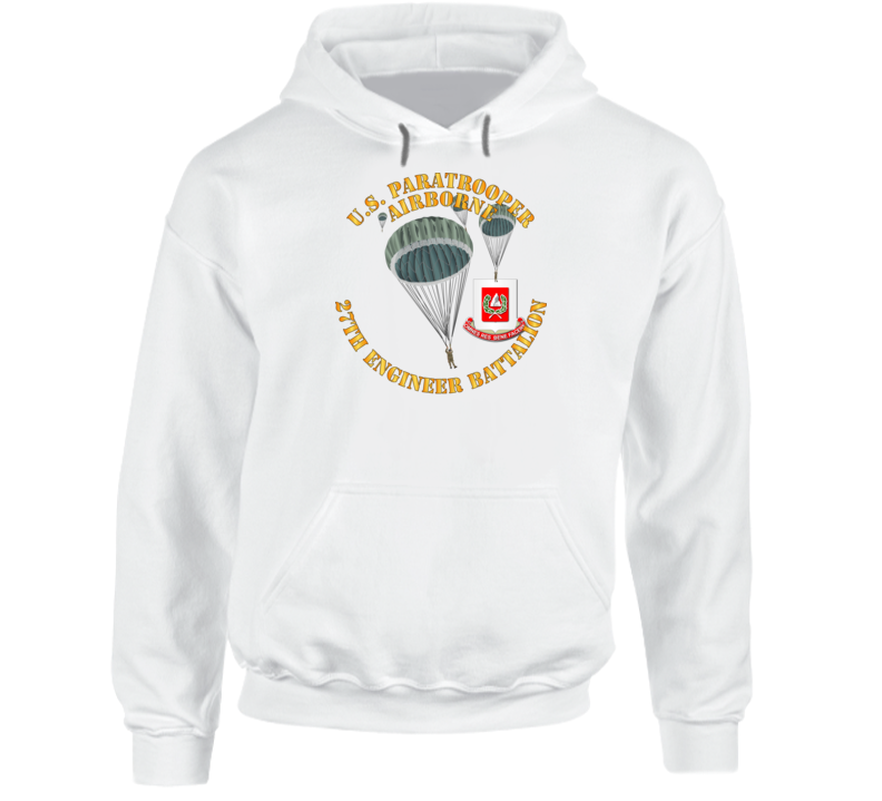 Army - Us Paratrooper - 27th Engineer Bn Wo Shadow Hoodie