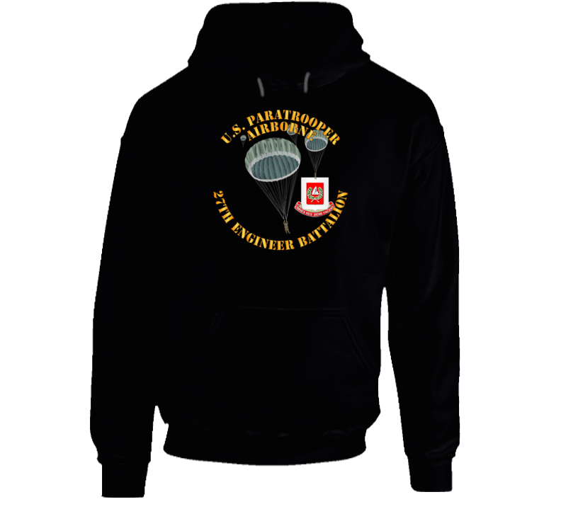 Army - Us Paratrooper - 27th Engineer Bn Wo Shadow Hoodie