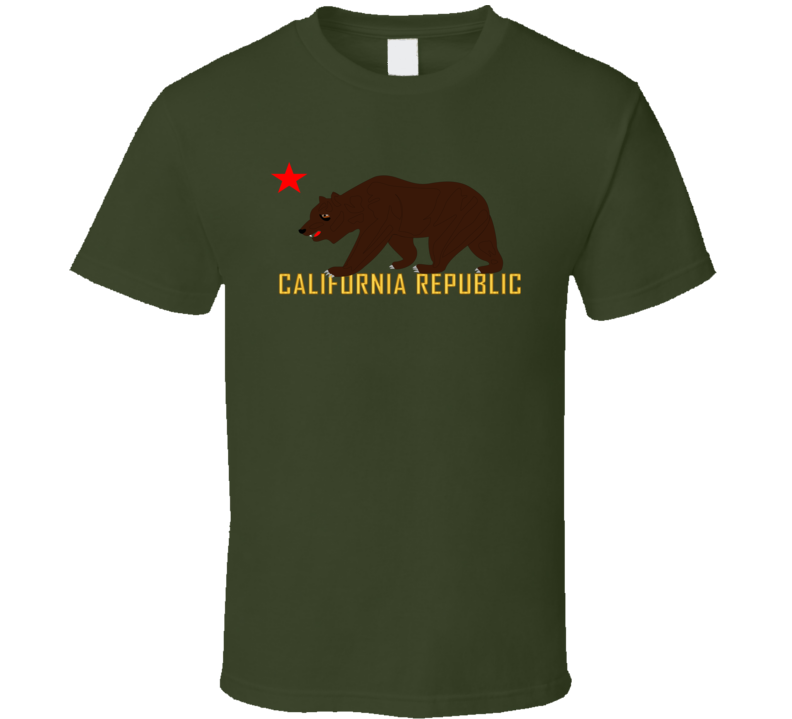 Govt - California Bear Star And Republic T Shirt