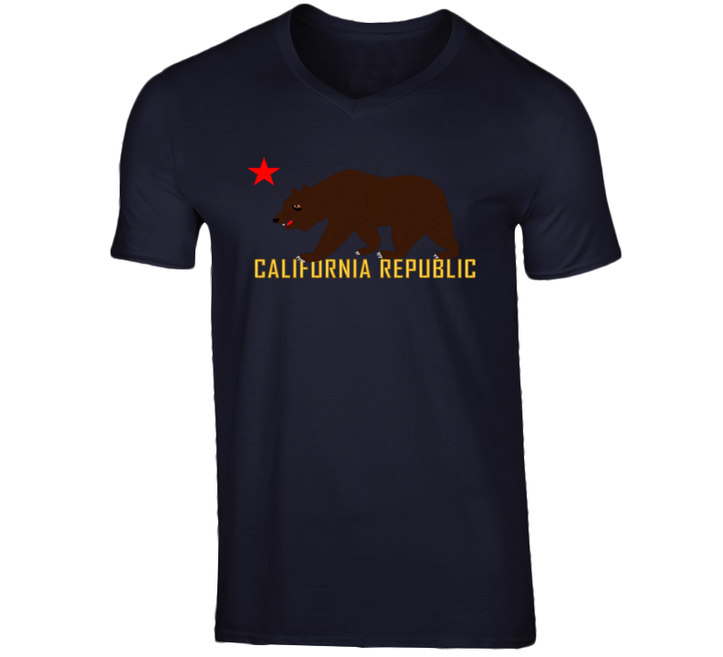 Govt - California Bear Star And Republic V-neck