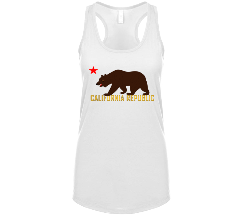 Govt - California Bear Star And Republic Ladies Tanktop