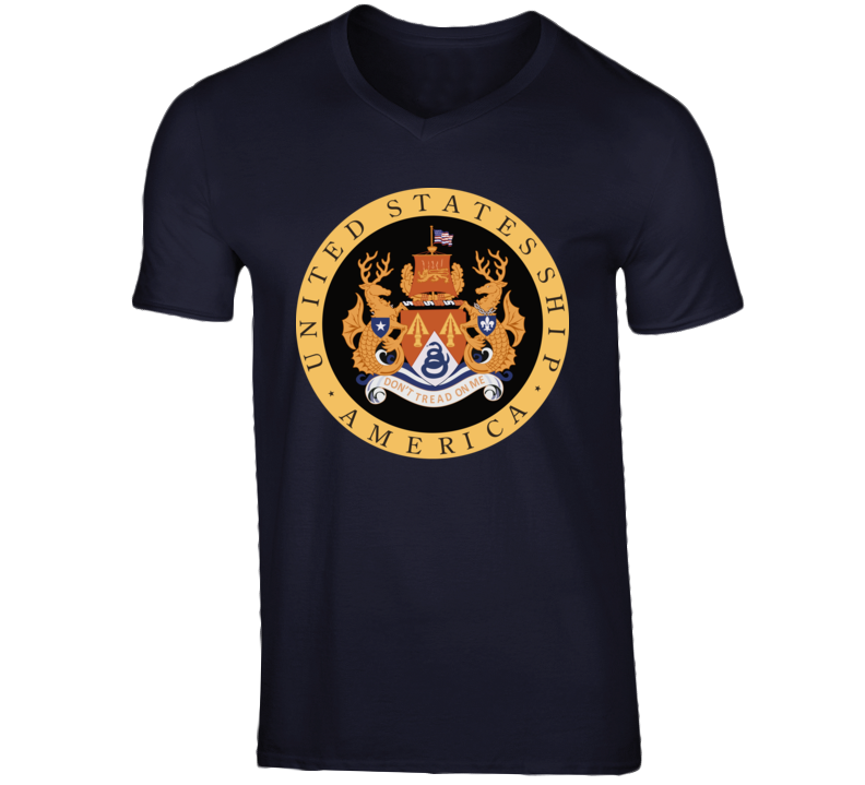Navy - Uss America (cv-66) Wo Txt V-neck