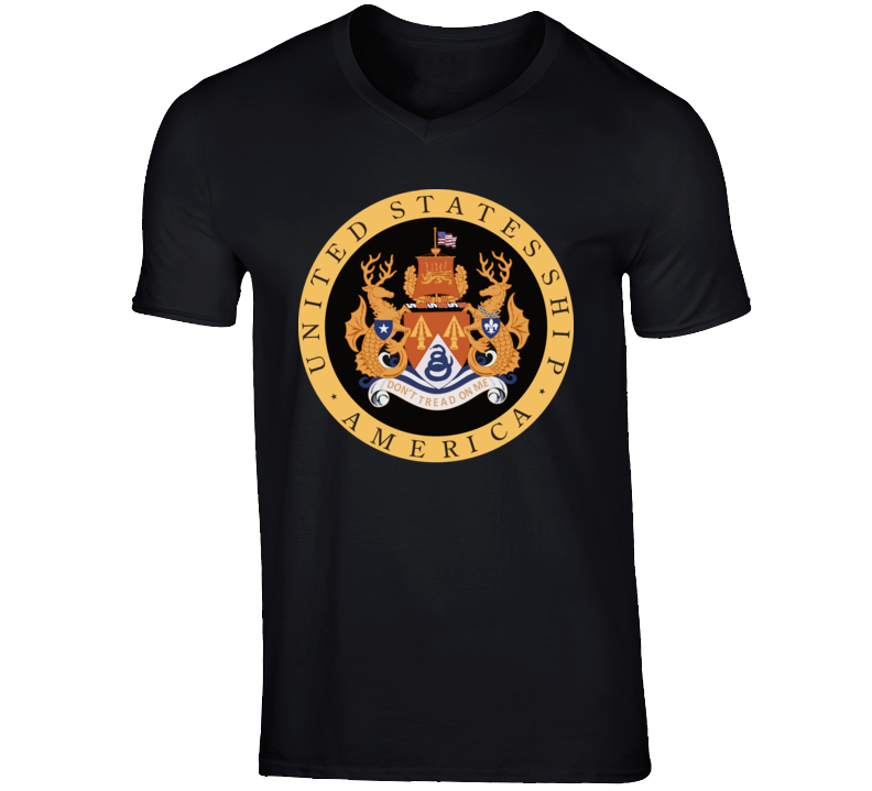 Navy - Uss America (cv-66) Wo Txt V-neck