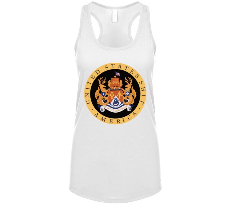 Navy - Uss America (cv-66) Wo Txt Ladies Tanktop