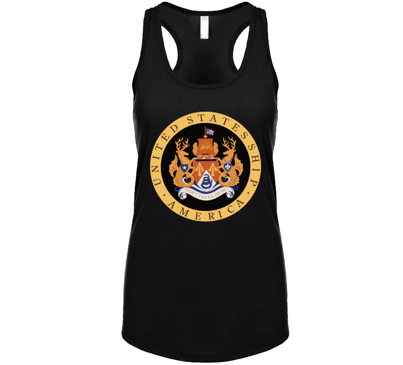 Navy - Uss America (cv-66) Wo Txt Ladies Tanktop