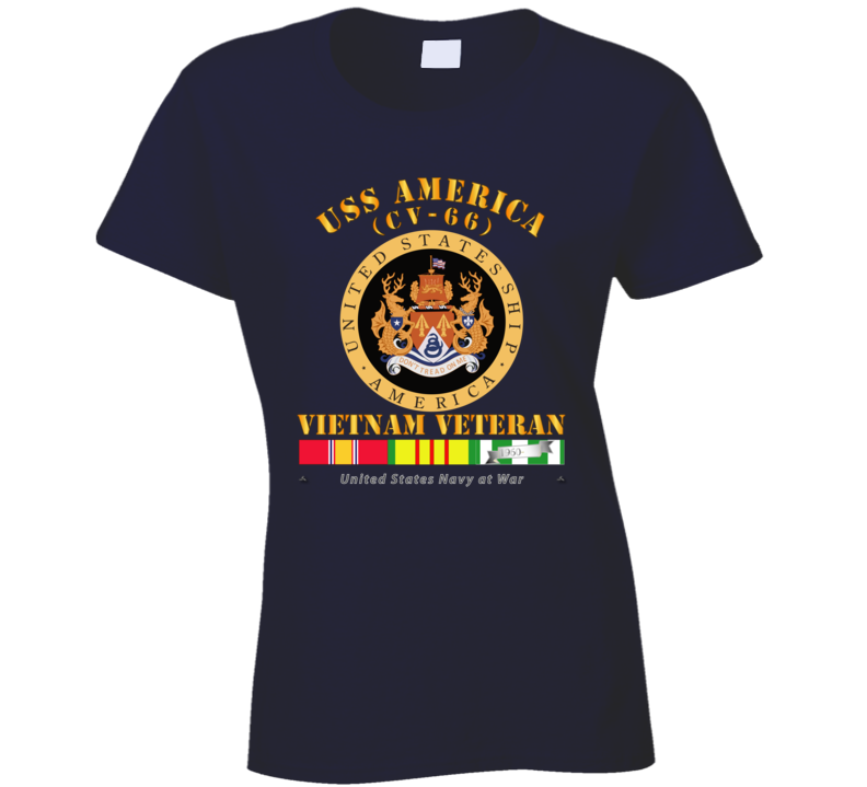 Navy - Uss America (cv-66) - Vietnam Vet W Vn Svc Ladies