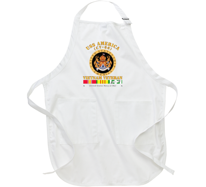 Navy - Uss America (cv-66) - Vietnam Vet W Vn Svc Apron