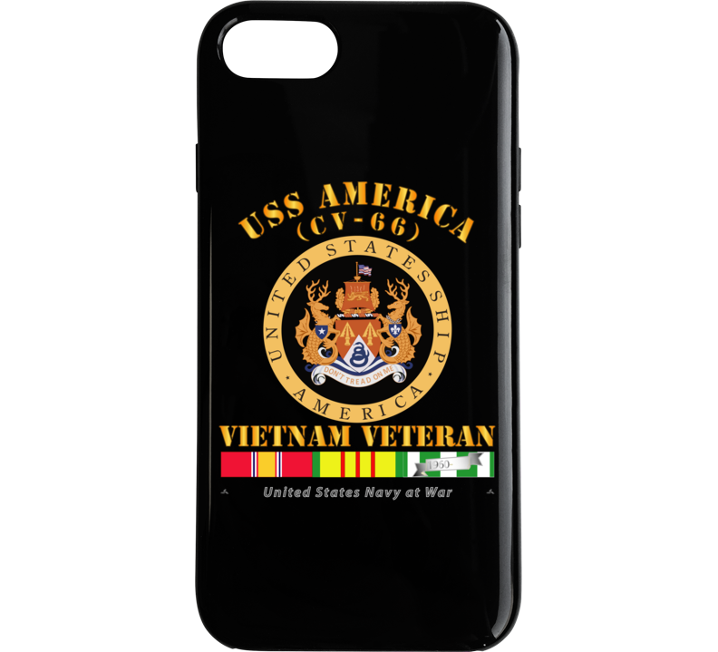 Navy - Uss America (cv-66) - Vietnam Vet W Vn Svc Phone Case