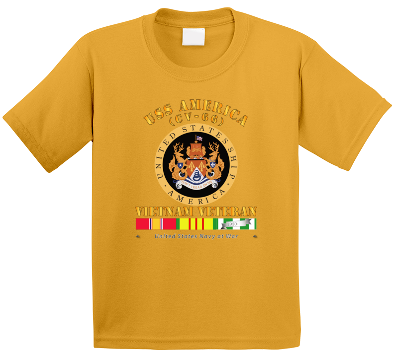 Navy - Uss America (cv-66) - Vietnam Vet W Vn Svc Kids