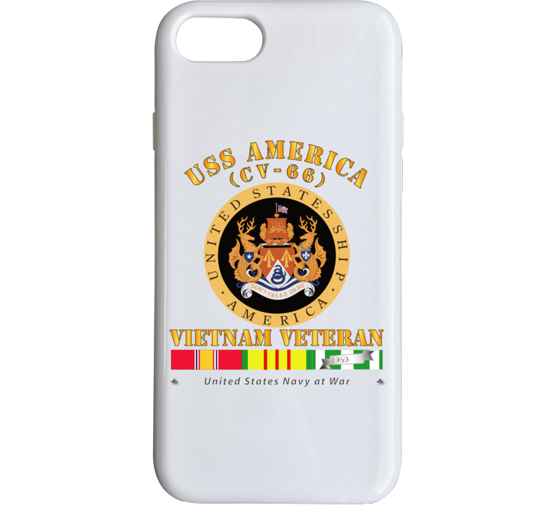 Navy - Uss America (cv-66) - Vietnam Vet W Vn Svc Phone Case