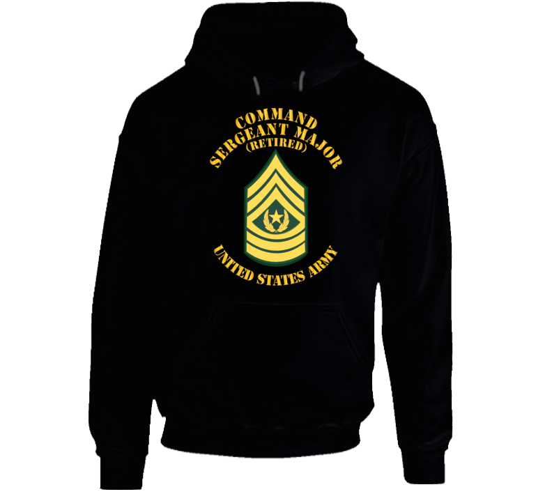 Army - Enlisted - Csm -  Retired - Command Sgt Major - Std Hoodie