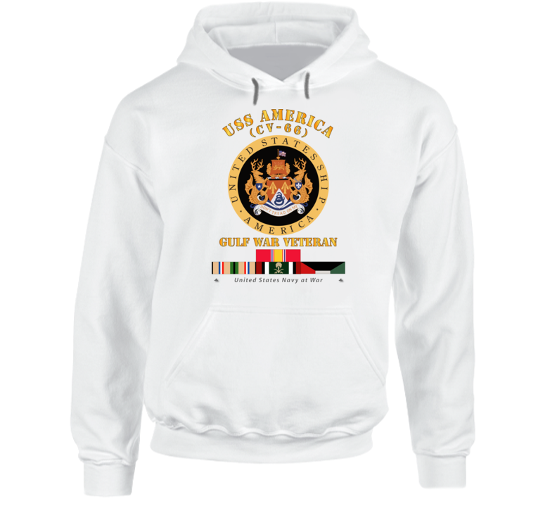 Navy - Uss America (cv-66) - Gulf War Vet W Gulf  War Svc Hoodie