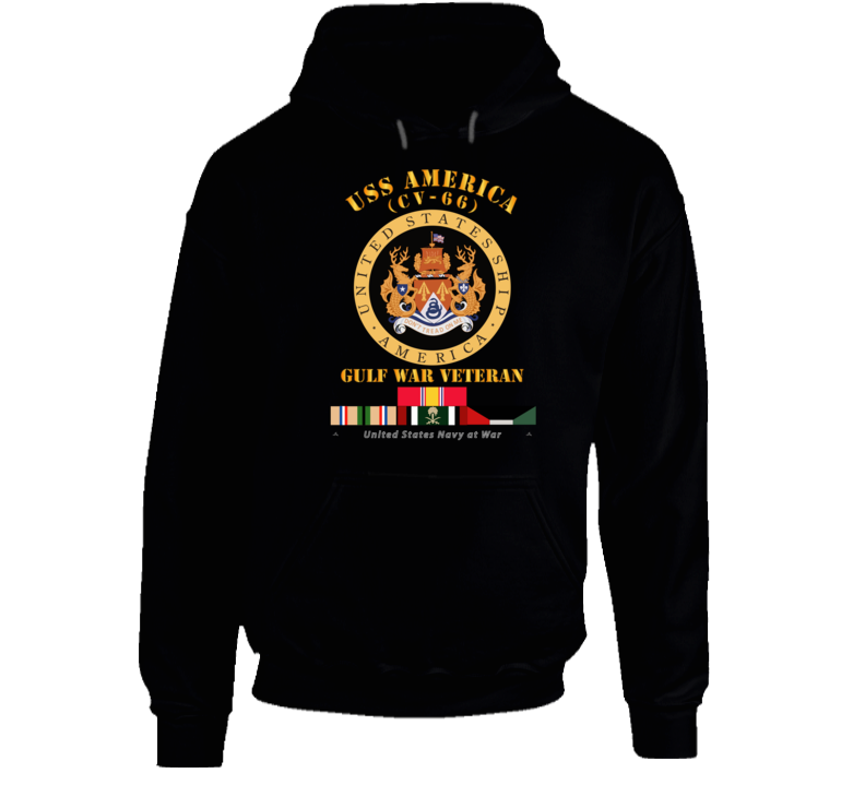 Navy - Uss America (cv-66) - Gulf War Vet W Gulf  War Svc Hoodie