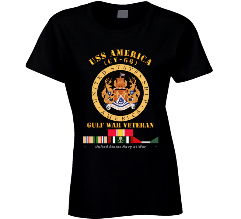 Navy - Uss America (cv-66) - Gulf War Vet W Gulf  War Svc Ladies