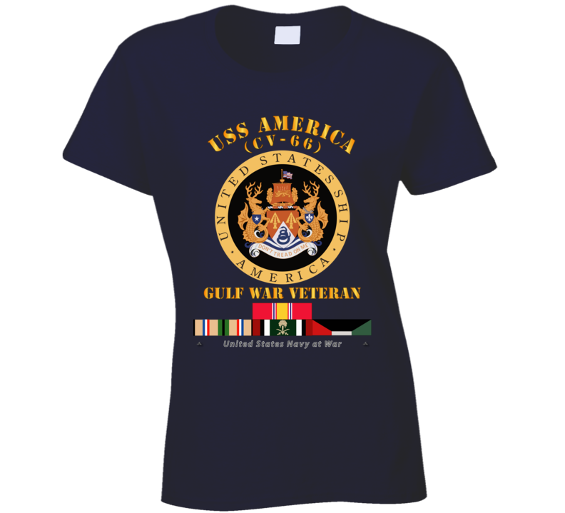 Navy - Uss America (cv-66) - Gulf War Vet W Gulf  War Svc Ladies