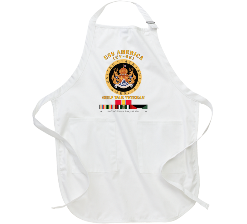 Navy - Uss America (cv-66) - Gulf War Vet W Gulf  War Svc Apron