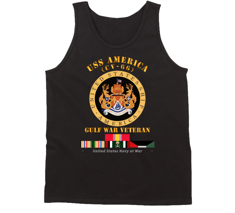 Navy - Uss America (cv-66) - Gulf War Vet W Gulf  War Svc Tanktop