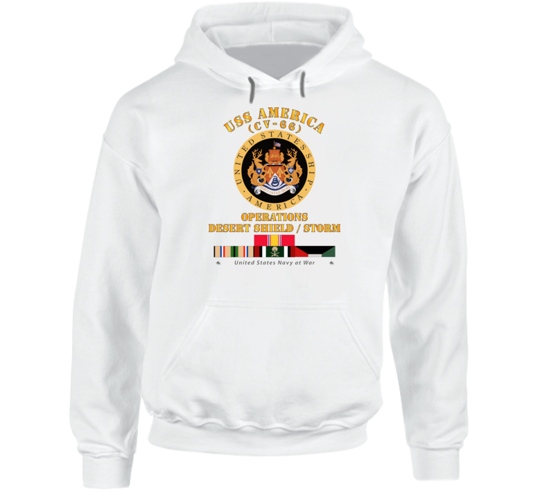 Navy - Uss America (cv-66) - Opns Ds - Ds W Gulf  War Svc Hoodie