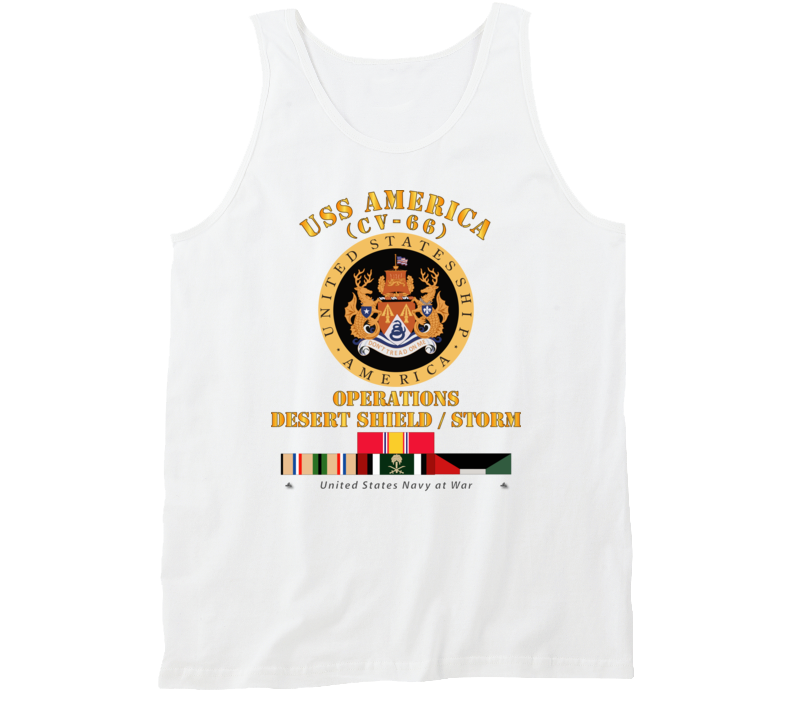 Navy - Uss America (cv-66) - Opns Ds - Ds W Gulf  War Svc Tanktop