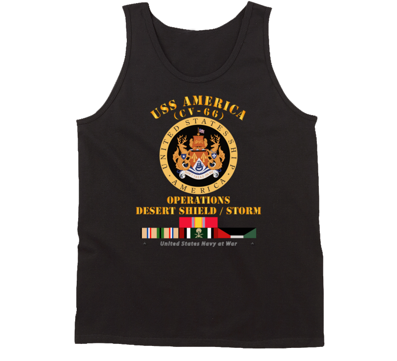 Navy - Uss America (cv-66) - Opns Ds - Ds W Gulf  War Svc Tanktop