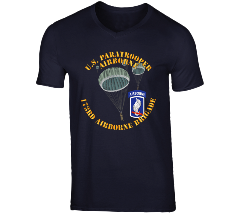 Army - Us Paratrooper - 173rd Airborne Bde Wo Shadow V-neck