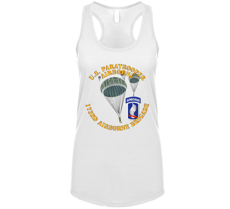 Army - Us Paratrooper - 173rd Airborne Bde Wo Shadow Ladies Tanktop