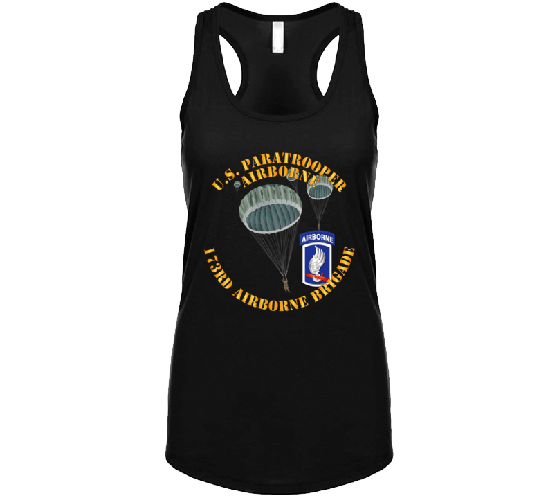 Army - Us Paratrooper - 173rd Airborne Bde Wo Shadow Ladies Tanktop