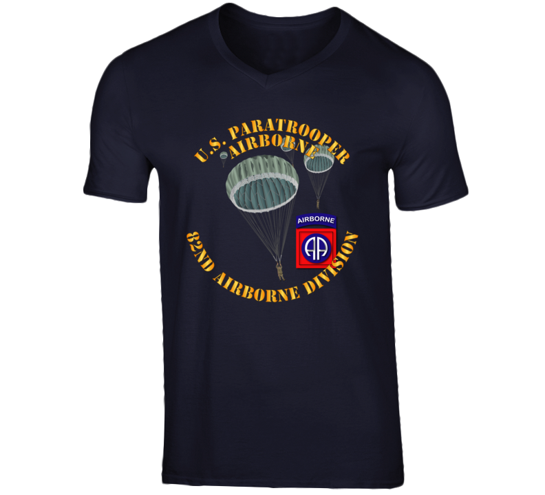 Army - Us Paratrooper - 82nd Wo Shadow V-neck