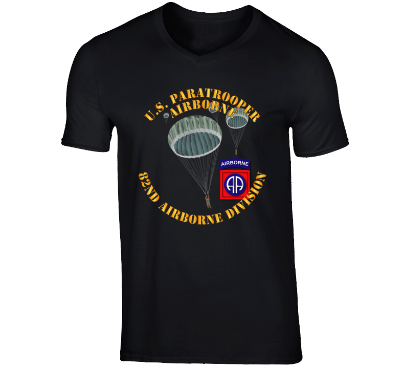 Army - Us Paratrooper - 82nd Wo Shadow V-neck