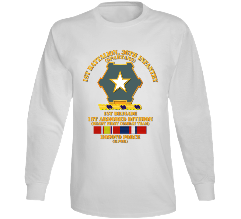 Army - 1st Bn 36th Infantry -  1st Bde - 1st Ar Div - Kosovo W Svc Long Sleeve