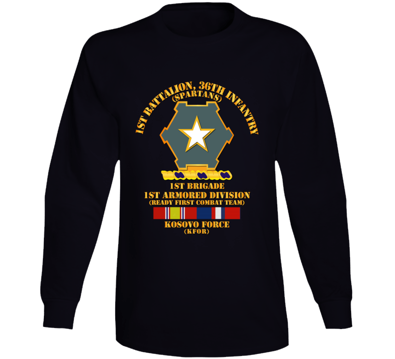 Army - 1st Bn 36th Infantry -  1st Bde - 1st Ar Div - Kosovo W Svc Long Sleeve