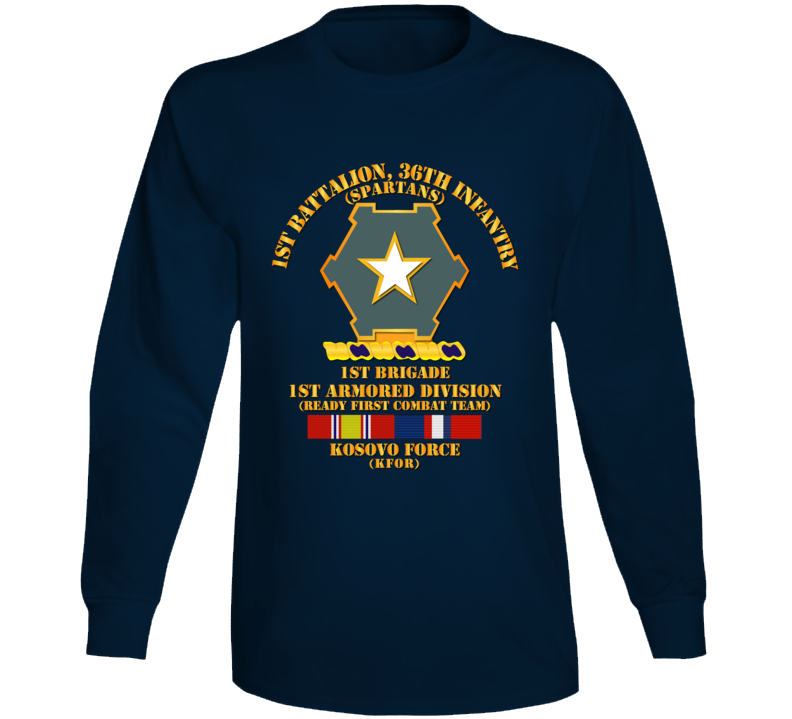Army - 1st Bn 36th Infantry -  1st Bde - 1st Ar Div - Kosovo W Svc Long Sleeve