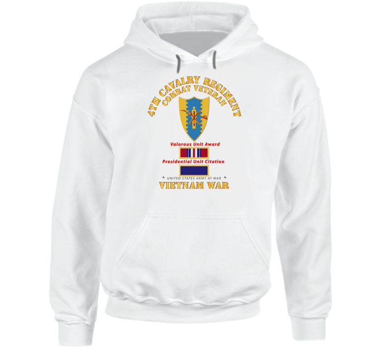 Army - 4th Cavalry Regiment - Vietnam War W Puc And Vua Hoodie