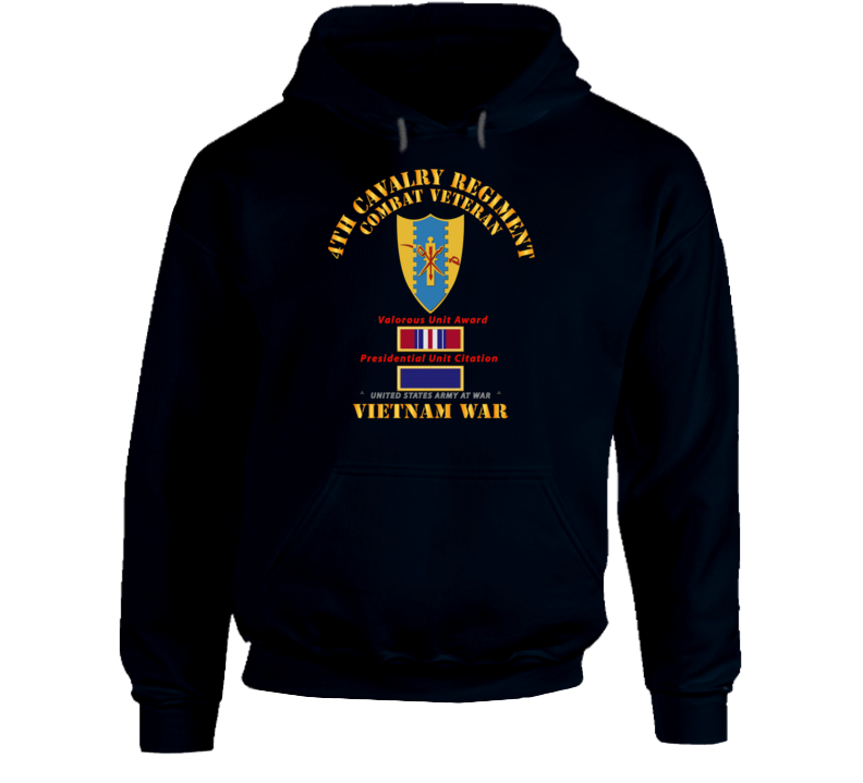 Army - 4th Cavalry Regiment - Vietnam War W Puc And Vua Hoodie